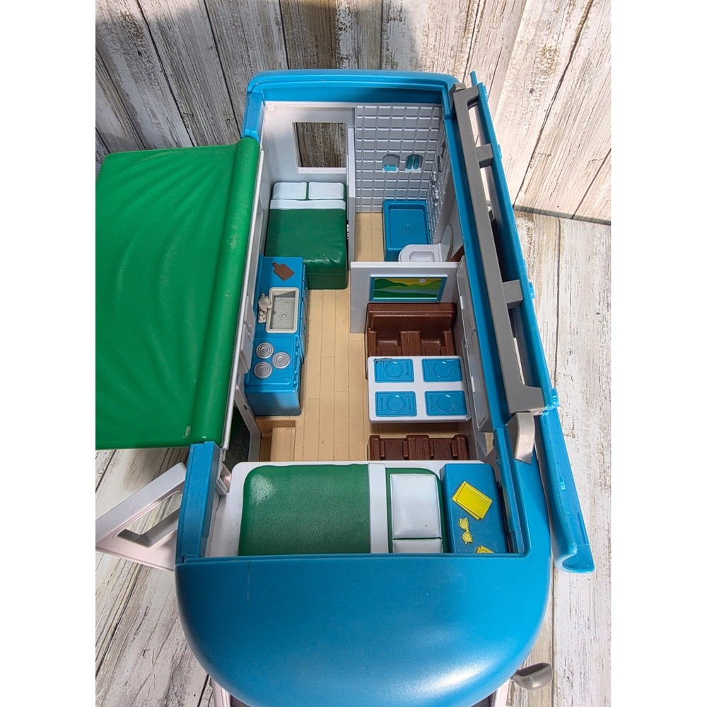 Kids Toy Camper RV Playset with Furniture Accessories and Awning - Picture 7 of 10